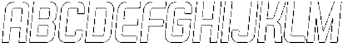Hurdle Rounded Outline Italic otf (400) FONT