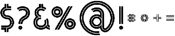Hurley Outline otf (400) Font OTHER CHARS