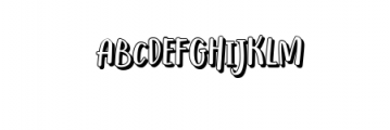 Humeira-Outline Shadow.ttf Font UPPERCASE