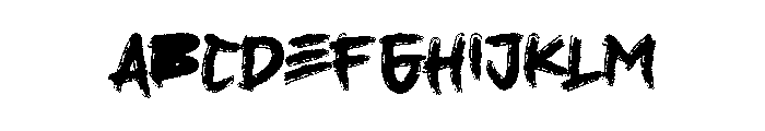 HUGEBRUSH Font UPPERCASE
