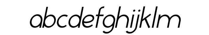 Huelic Light Italic Font LOWERCASE