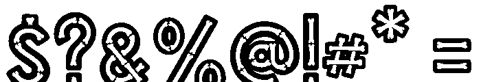 Hueso Bone Hollow Font OTHER CHARS
