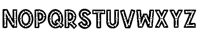 Hueso Bone Hollow Font LOWERCASE