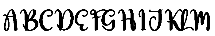 Huggle Font UPPERCASE