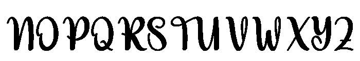 Huggle Font UPPERCASE