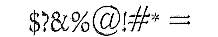 Hultog Engraved Font OTHER CHARS