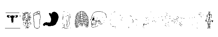 Human Body Parts Font LOWERCASE