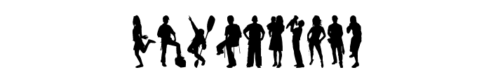 Human Silhouettes Free Six Font OTHER CHARS