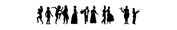 Human Silhouettes Free Ten Font OTHER CHARS