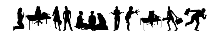 Human Silhouettes Free Two Font OTHER CHARS