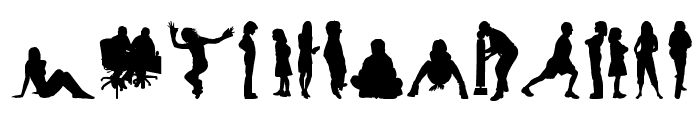 HumanSilhouettesFreeFour Font LOWERCASE