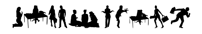 HumanSilhouettesFreeTwo Font OTHER CHARS
