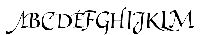 Humanistic Cursive Font UPPERCASE