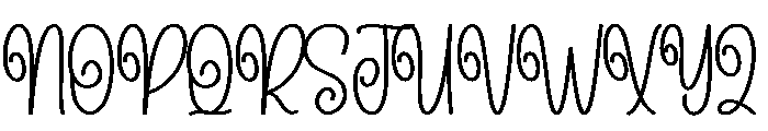 Humming1 Font UPPERCASE