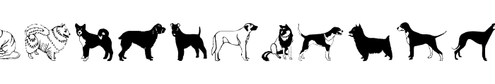 HundeDogsChiens Font UPPERCASE