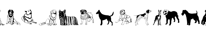 HundeDogsChiens Font LOWERCASE