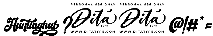 Huntinghat Personal Use Font OTHER CHARS