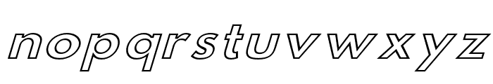 Hussar Simple Extended Ghost Oblique Three Font LOWERCASE