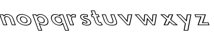 Hussar Simple Extended Ghost OppositeOblique Three Font LOWERCASE