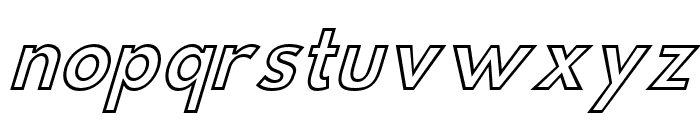 Hussar Simple ExtraCondensed Ghost Oblique Three Font LOWERCASE