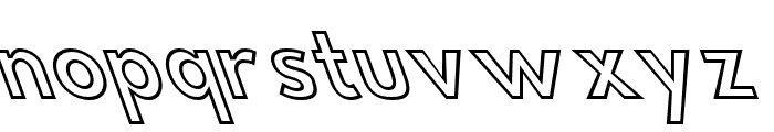 Hussar Simple ExtraCondensed Ghost OppositeOblique Three Font LOWERCASE