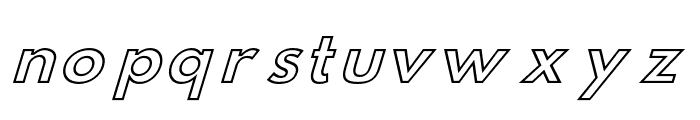 Hussar Simple Ghost Oblique Three Font LOWERCASE