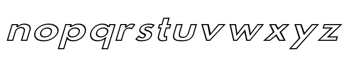 Hussar Simple SuperExtended Ghost Oblique3 Font LOWERCASE