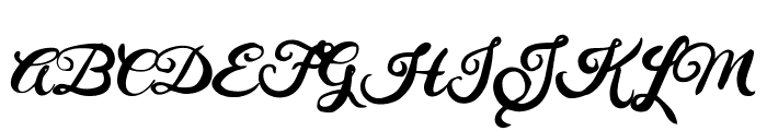 HustyBrush Font UPPERCASE