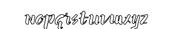 hummer outline Font LOWERCASE