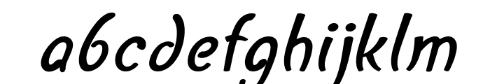 Huckstable-BoldItalic Font LOWERCASE