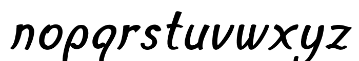 Huckstable-BoldItalic Font LOWERCASE