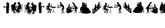 Human Silhouettes Two Font UPPERCASE