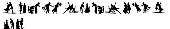 Human Silhouettes Two Font UPPERCASE