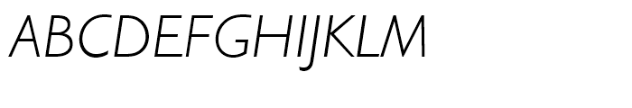 Humanist 521 BT Light Italic Font UPPERCASE