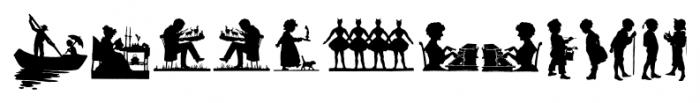 Human Silhouettes Four Font UPPERCASE