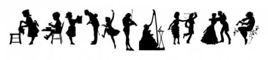Human Silhouettes Three Font OTHER CHARS