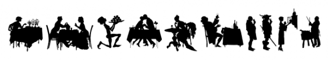 Human Silhouettes Two Font OTHER CHARS