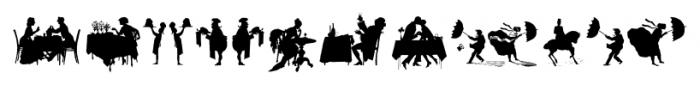 Human Silhouettes Two Font LOWERCASE