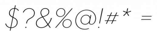 Hurme Geometric Sans 1 Thin Italic Font OTHER CHARS