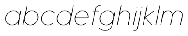 Hurme Geometric Sans 1 Thin Italic Font LOWERCASE