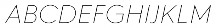 Hurme Geometric Sans 2 Thin Italic Font UPPERCASE