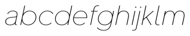 Hurme Geometric Sans 2 Thin Italic Font LOWERCASE