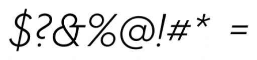 Hurme Geometric Sans 3 Light Italic Font OTHER CHARS