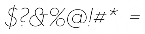Hurme Geometric Sans 3 Thin Italic Font OTHER CHARS