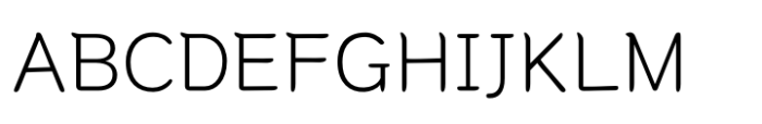 HU Hand Serif Light Font UPPERCASE