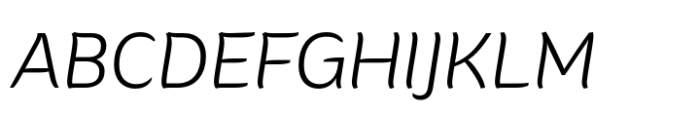 Hua Light Italic Font UPPERCASE