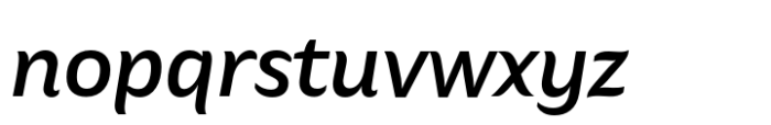Hua Medium Italic Font LOWERCASE
