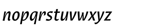 Huai Italic Font LOWERCASE