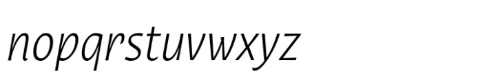 Huai Thai Extra Light Italic Font LOWERCASE