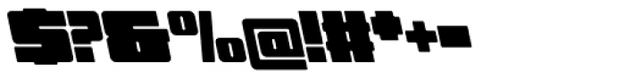 Hubba Black Op Oblique Font OTHER CHARS